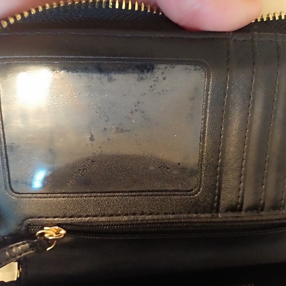 Michael Kors Black Patent Wristlet Clutch with Gold Hardware - Picture 5 of 7